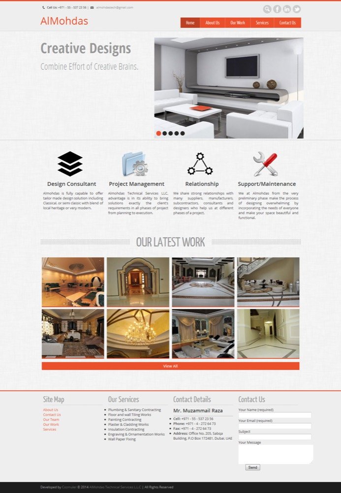 AlMohdas website, 2014
