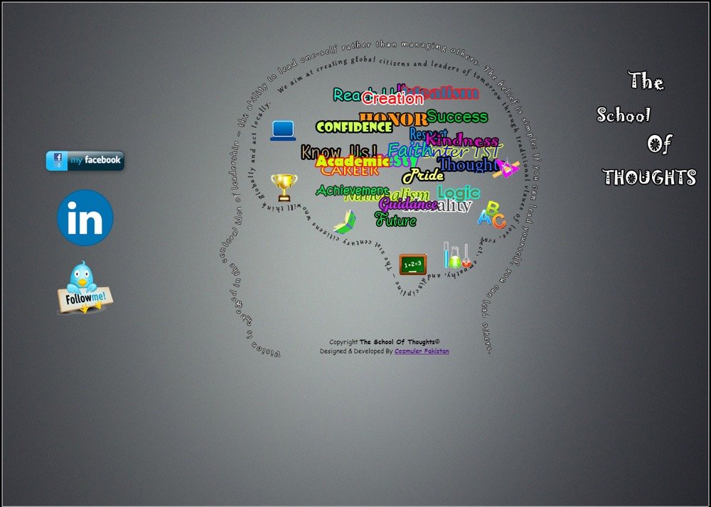 The School of Thoughts website, 2013