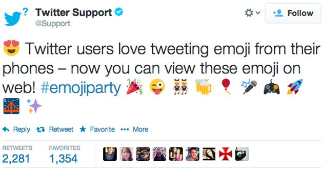 Twitter now shows emoji characters on the web